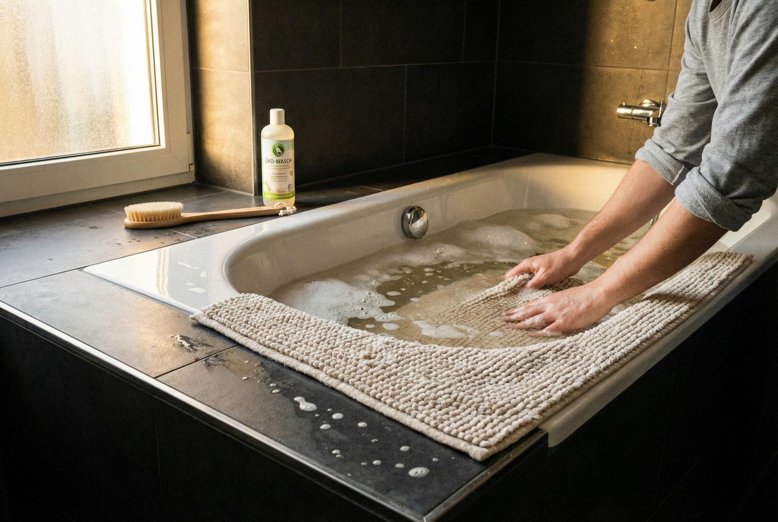 Badematte und Waschmaschine: Warum das eine schlechte Idee ist und wie man sie richtig reinigt