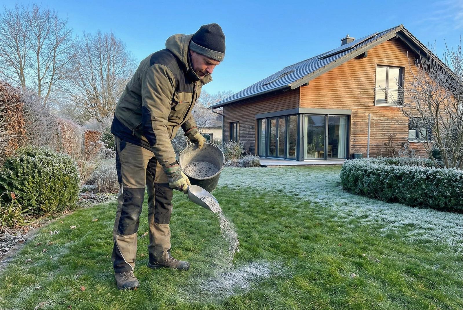 Die holländische Methode, den Rasen den ganzen Winter über grün zu halten mit einem kostenlosen Bestandteil, den Sie sonst verbrennen würden