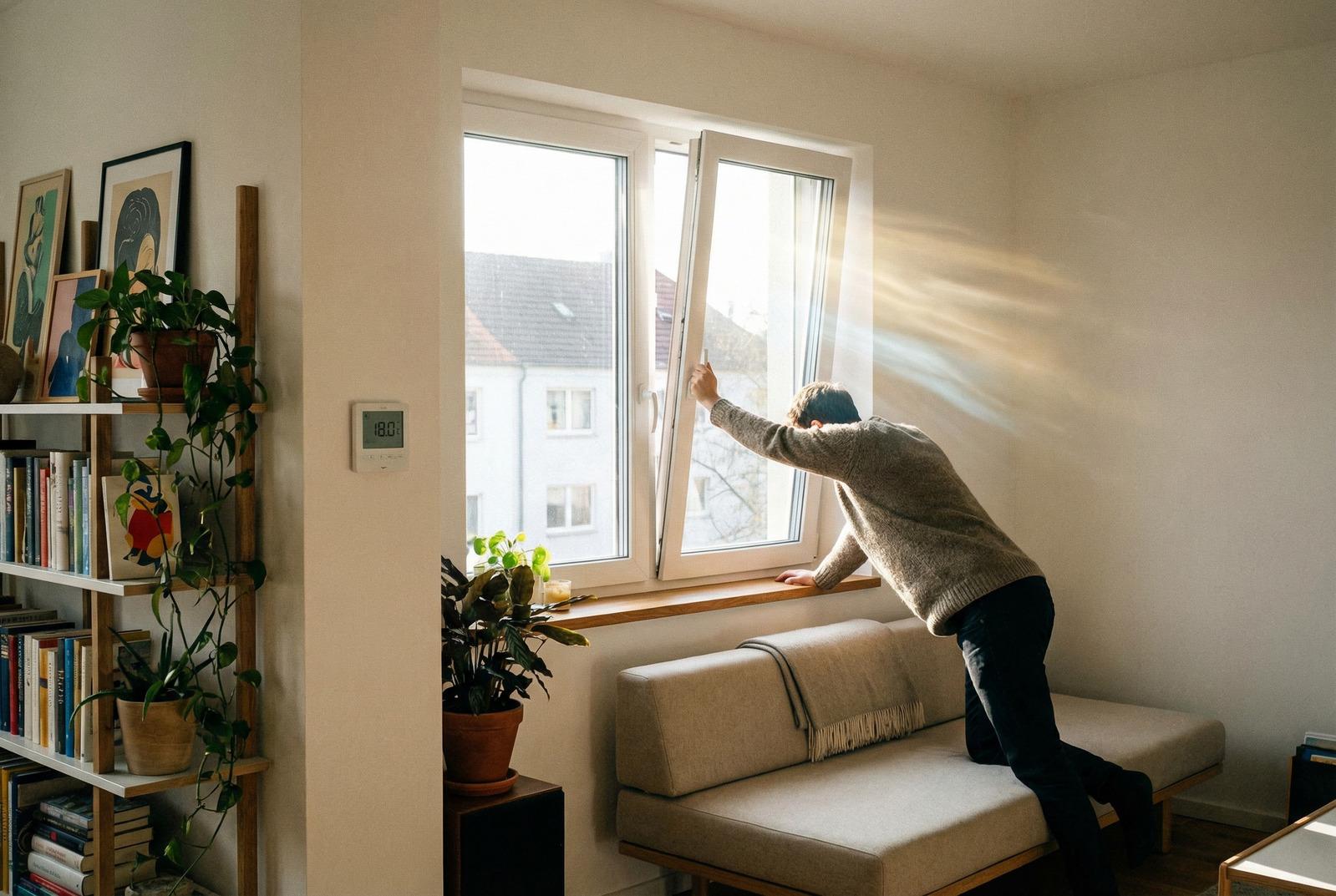 Warum das Öffnen der Fenster im Winter laut Omas und Opas Trick die Heizkosten senken kann