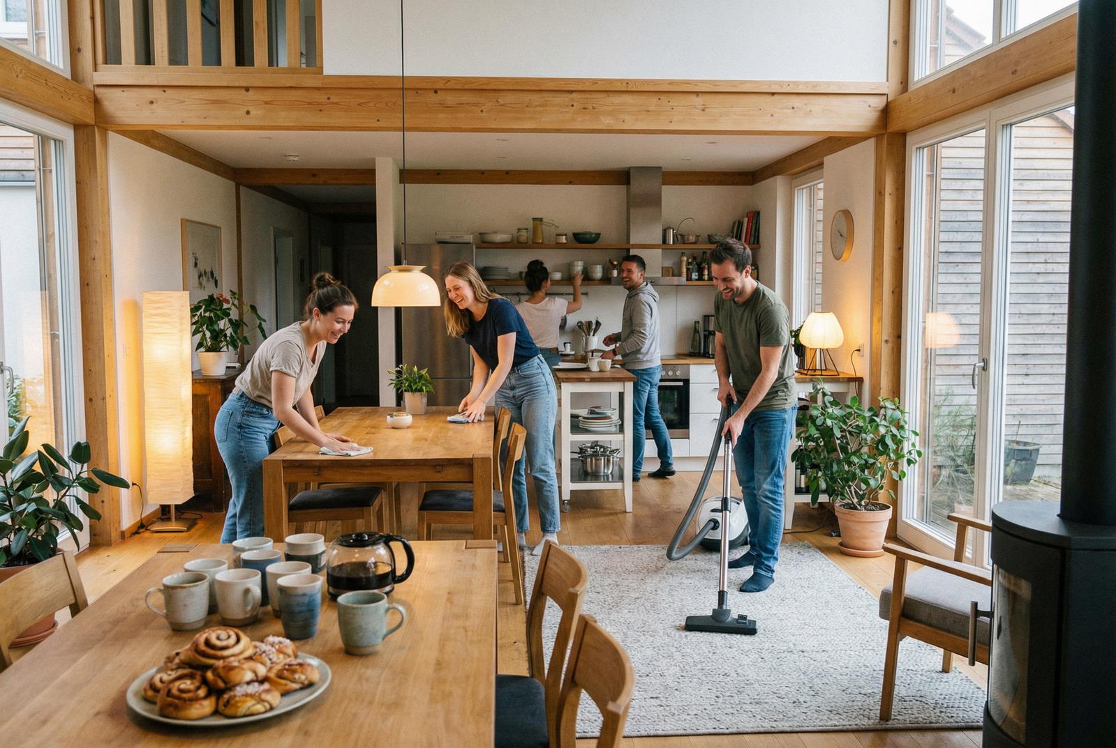 In nordischen Ländern sorgt eine andere Reinigungsmethode für makellose Häuser ohne Erschöpfung